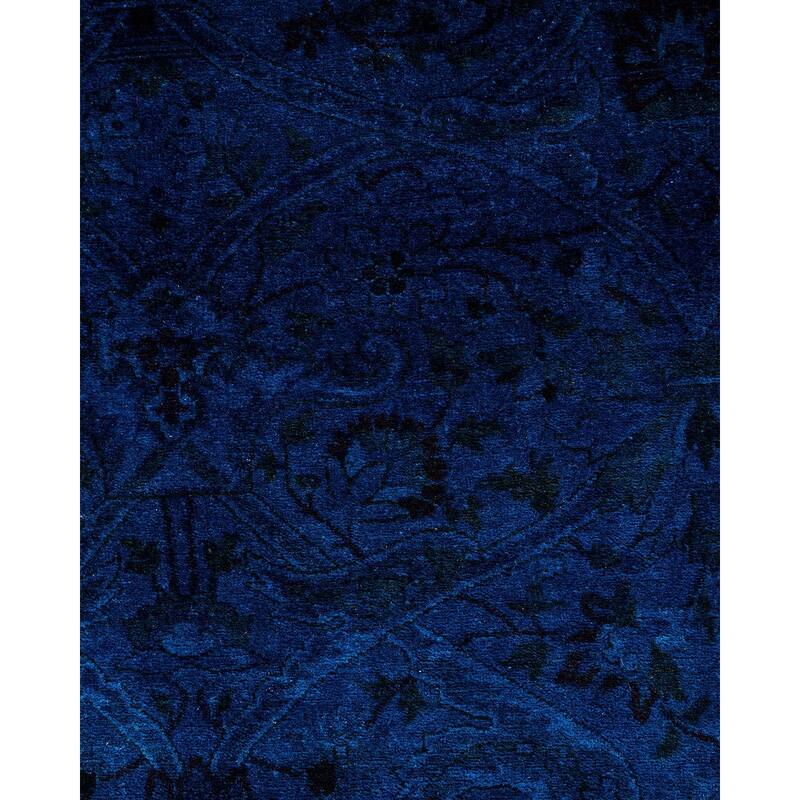 Fine Vibrance One-of-a-Kind Hand-Knotted Area Rug - Blue, 8' 2" x 10' 5" - 8' 2" x 10' 5"