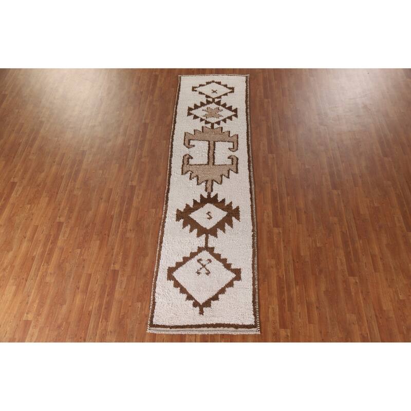 Anatolian Turkish Runner Rug Handmade Oriental Wool Carpet - 3'2"x 11'7"