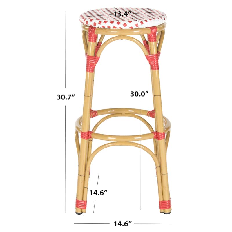 SAFAVIEH Mimi 31-inch Stacking Bar Stool (Fully Assembled). - 15"Wx15"Dx31"H