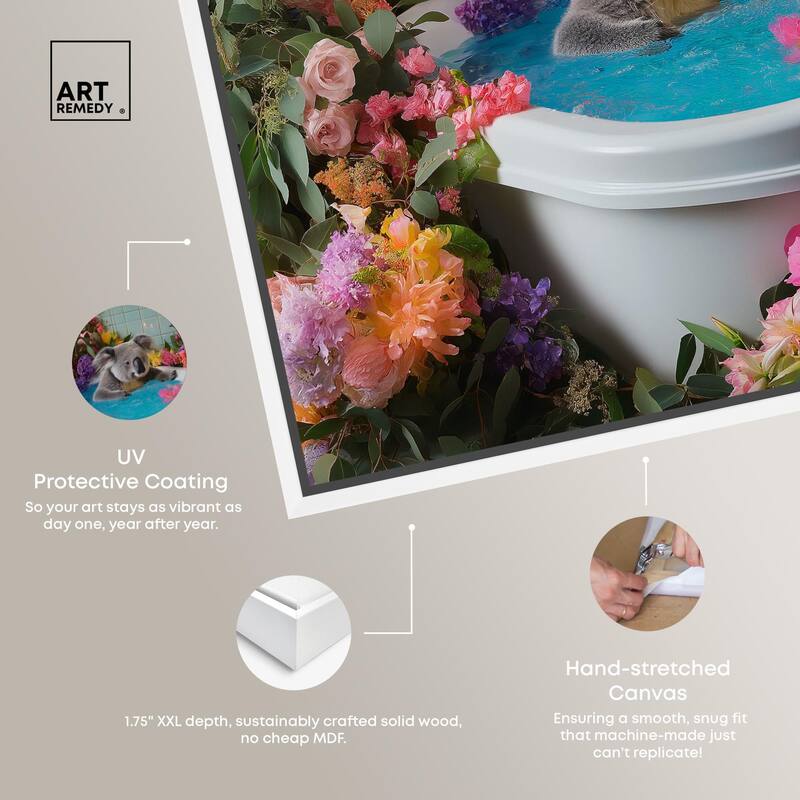 Koala Bath Canvas by Art Remedy