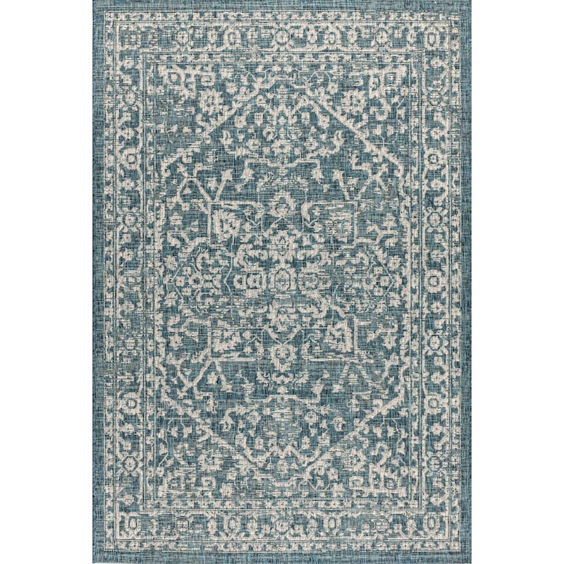 JONATHAN Y Medallion Textured Weave Indoor/Outdoor Area Rug