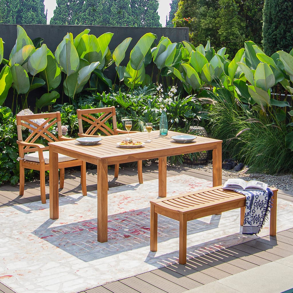 Cambridge Casual Carmel Teak 4-Piece Outdoor Dining Set
