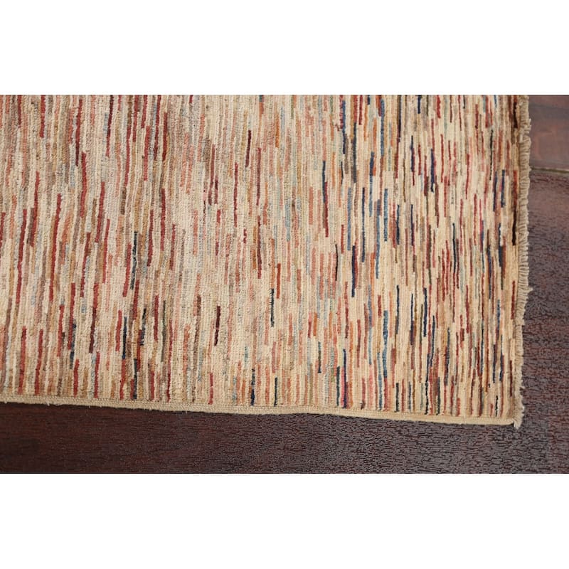 Contemporary Wool Gabbeh Kashkoli Oriental Area Rug Handmade Carpet - 2'9" x 4'0"