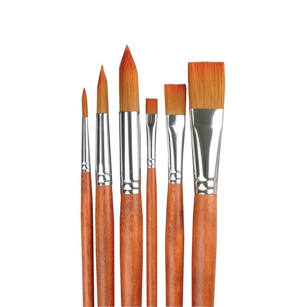 Shop Sax Copper Acrylic Long Wood Handle Paint Brushes ...