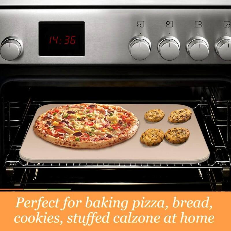 Pizza Stone with Wooden Peel for Grill and Oven Baking On Sale Bed