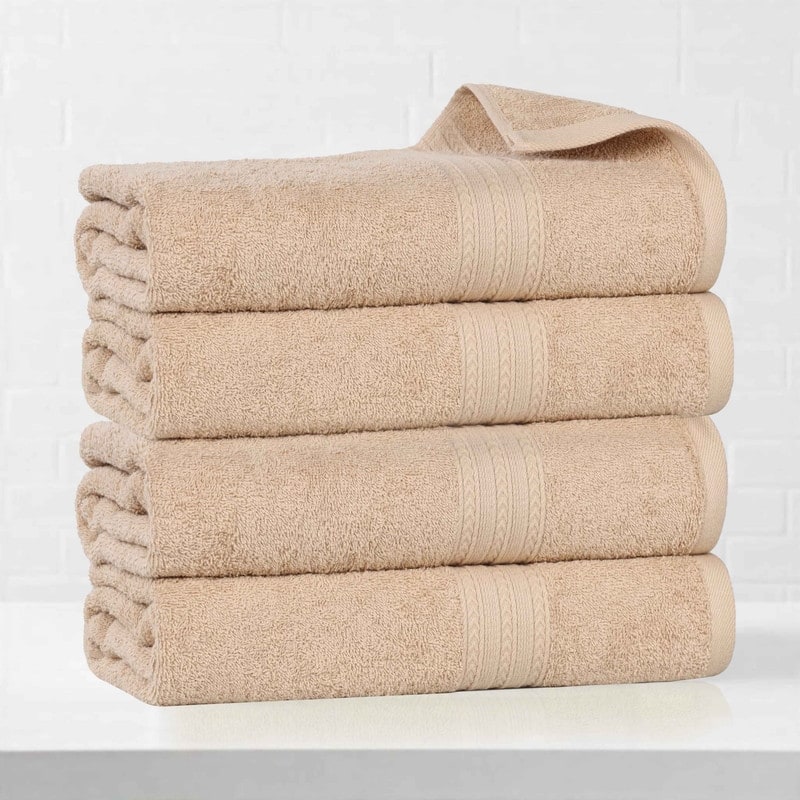 Eco-Friendly Sustainable Cotton Bath Towel by Superior (Set of 4)