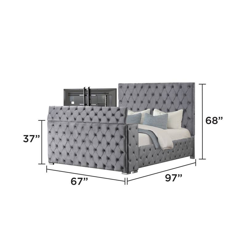 Encore King / Queen Bed in Beige / Black / Gray