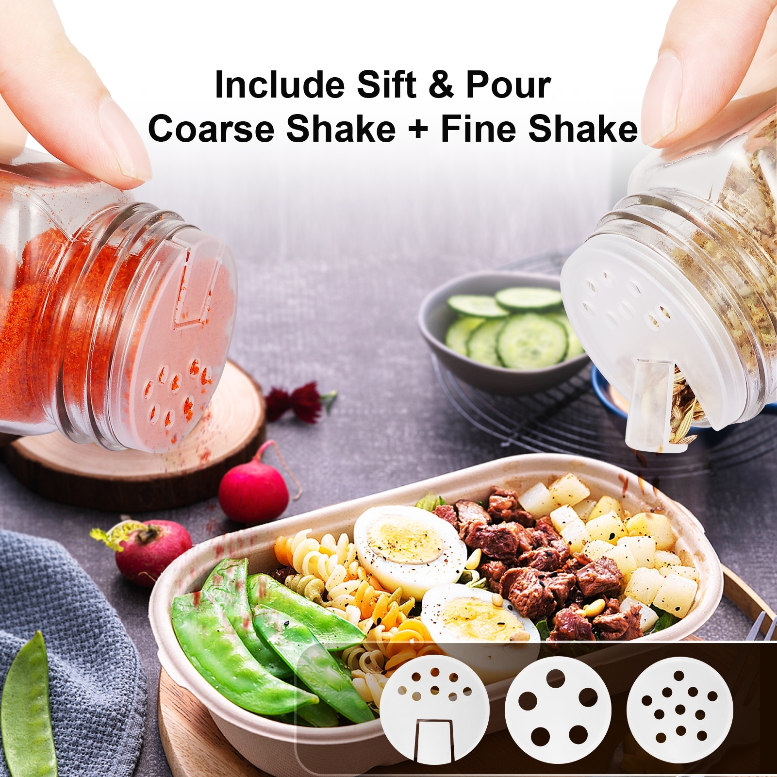 Glass Spice Jar Set