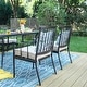 preview thumbnail 38 of 38, MAISON ARTS 7-Piece Patio Dining Set Steel Panel Table & 6 Dining Arm Chairs