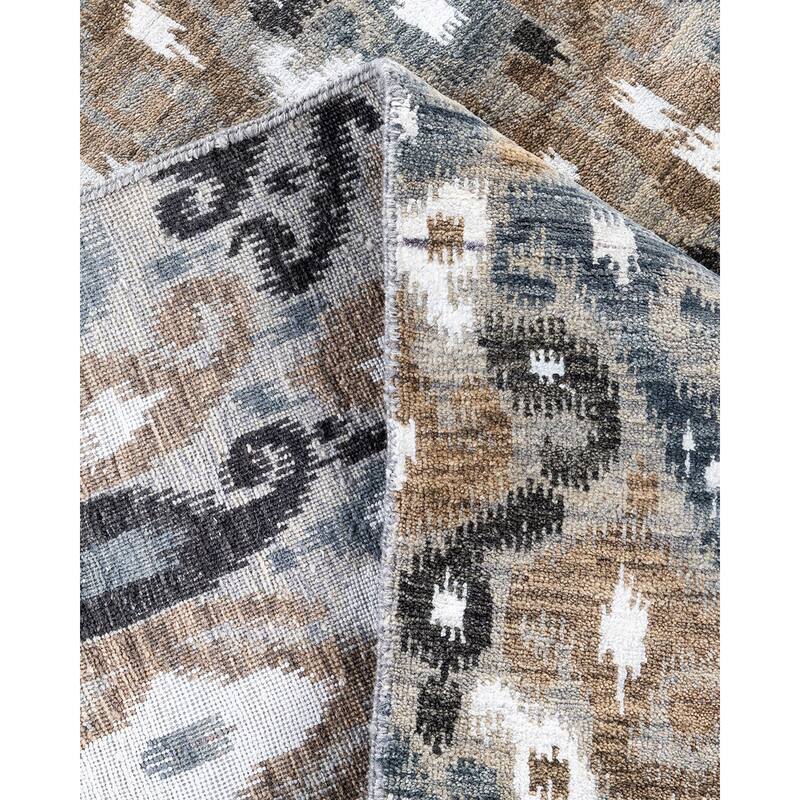 Ikat One-of-a-Kind Hand-Knotted Area Rug, Multicolor - 8' 10" x 12' 1"