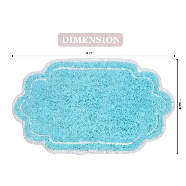 Home Weavers Allure Collection Absorbent Cotton, Machine Washable and Dry Bath Rugs