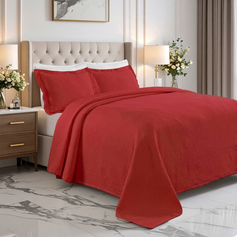 Superior Cascade Cotton Decorative Bedspread Set