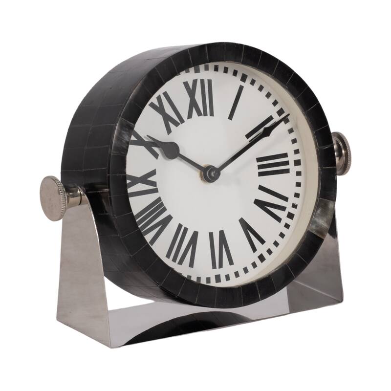 Sagebrook Home's Elegant Designer Steel & Glass Clock