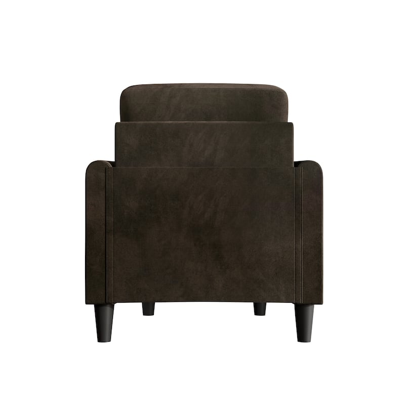 Clayfell Goliad Velvet Armchair with Pocket Spring, Soft Cushions, Clean Lines Design