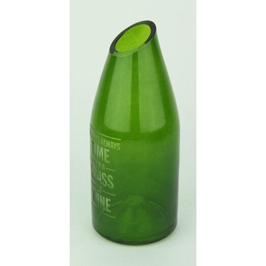 Shop Green Glass Bottle Carafe Decorative Wine Cork Holder 8 X