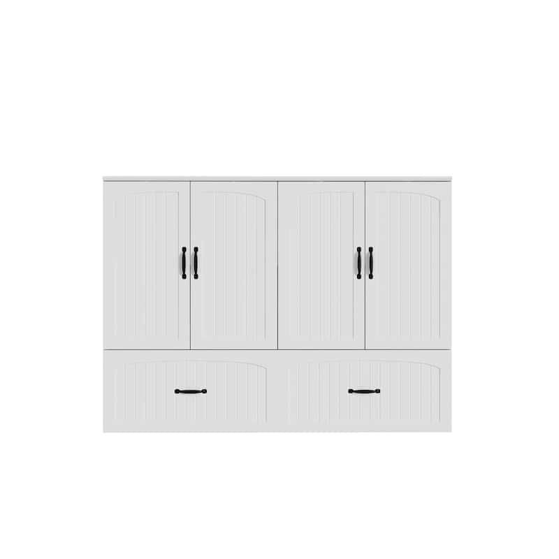 Convertible Murphy Bed Multifunctional Rooms Accent Cabinet Dresser