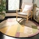 preview thumbnail 4 of 41, SAFAVIEH Handmade Rodeo Drive Ralda Mid-Century Modern Abstract Wool Rug 7'9" Round - Beige - Round
