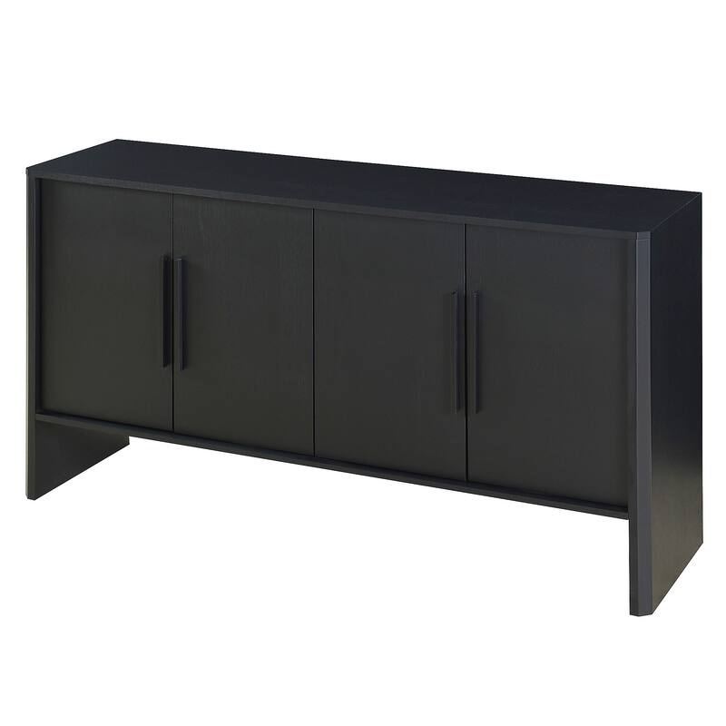 4-Door Retro Sideboard with Adjustable Shelves, Large Storage Cabinet, Antique Blue