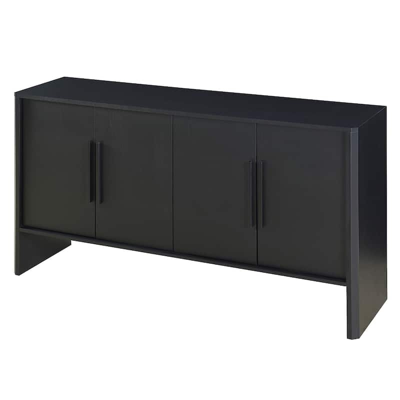 4-Door Wood Sideboard Buffet Cabinet with Adjustable Shelves & Long Handles