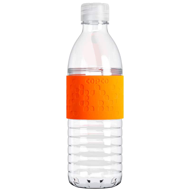 Copco Hydra Reusable Tritan Water Bottle with Spill Resistant Lid - 16.9 oz - Neon Orange