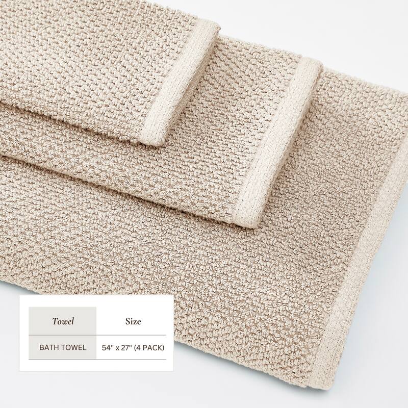 Linery & Co. Luxury Cotton Textured Bath Towel