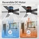 preview thumbnail 5 of 36, 42"/52" Modern Black Flush Mount Ceiling Fan with LED Light and Remote