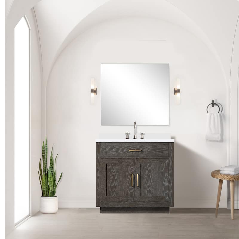 Abbey Bath Vanity with Quartz Top, Sink and Faucet