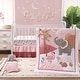 preview thumbnail 1 of 3, The Peanutshell Organic Cotton Crib Bedding Set for Baby Girls, Safari Oasis, 4 Pieces