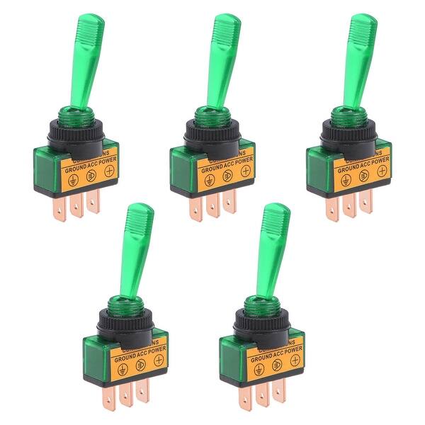5Pack 12V 20A Blue LED Light OFF/ON SPST Toggle Rocker Switch Car Auto Sales
