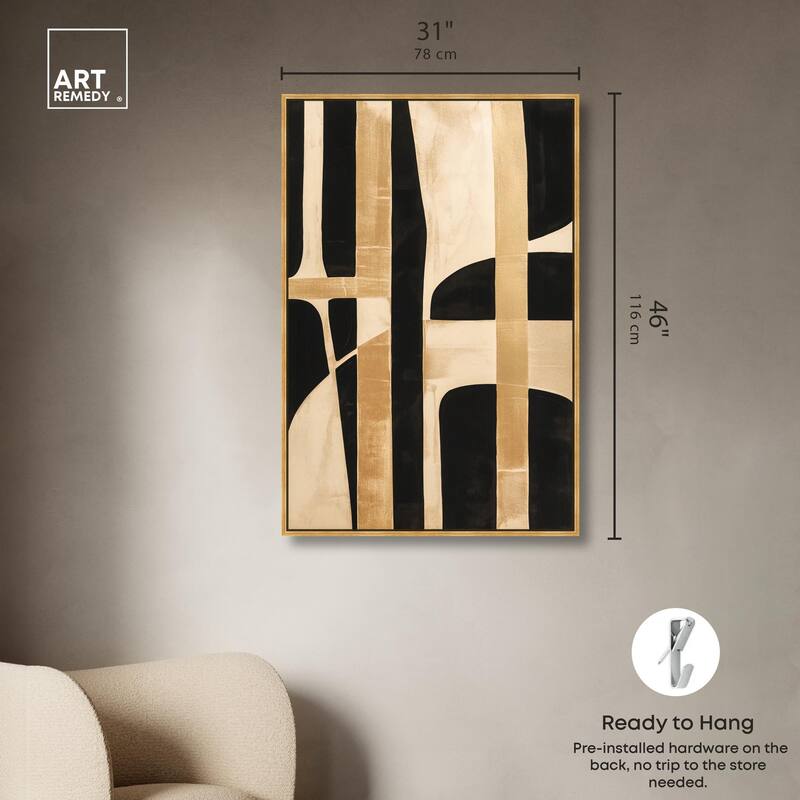 Noir and Gold I Canvas by Art Remedy