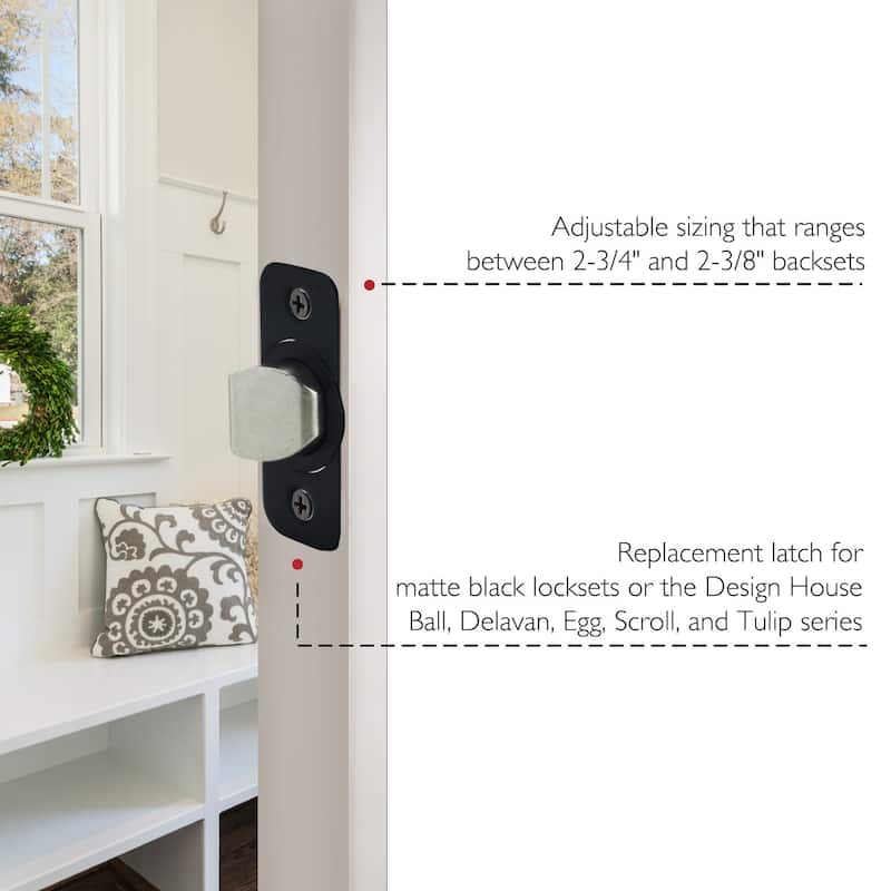 Design House 779322 6-Way Universal Passage Adjustable Latch