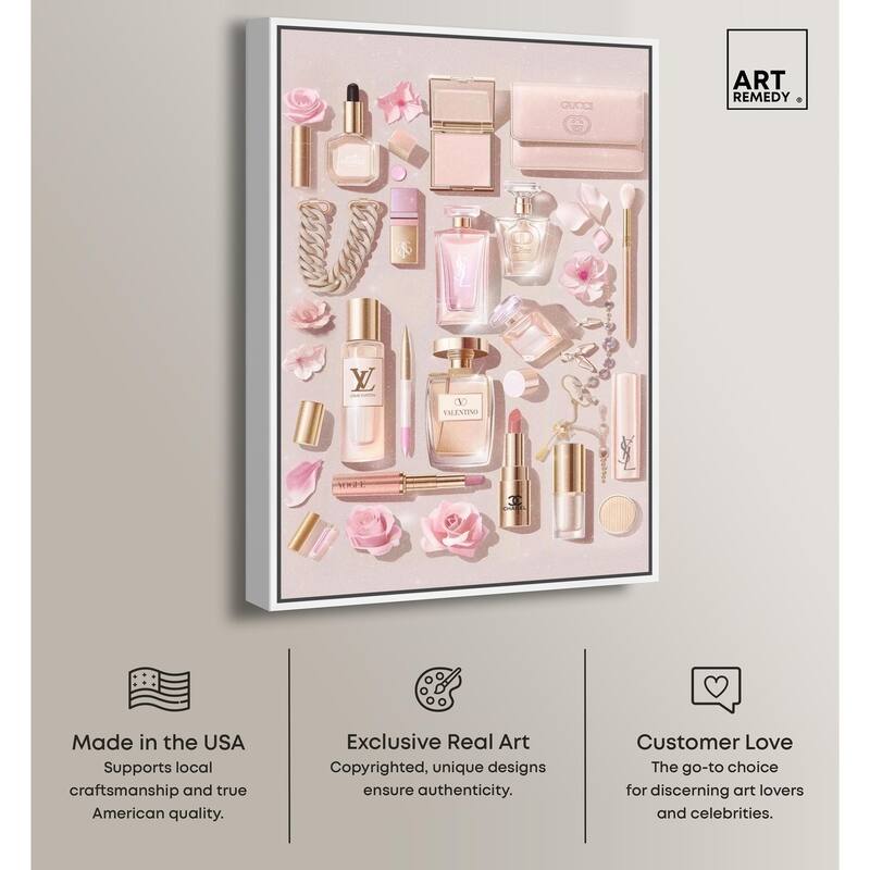 Light Make Up Accessories Canvas by Art Remedy