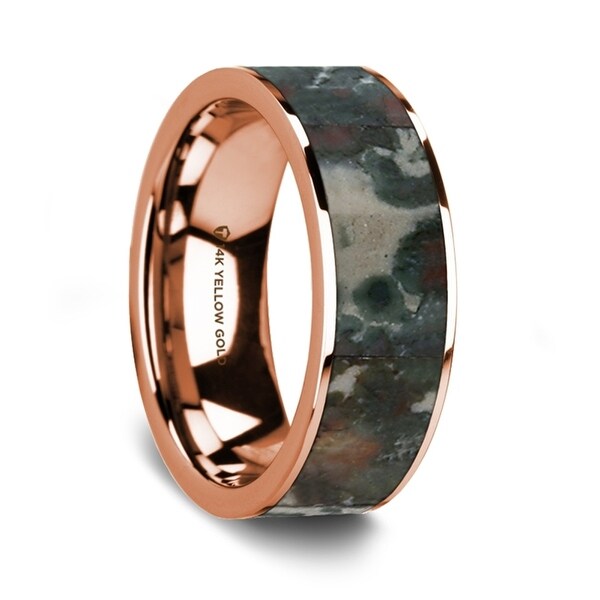 Shop Flat Polished 14K Rose Gold Wedding Ring with ... (600 x 600 Pixel)