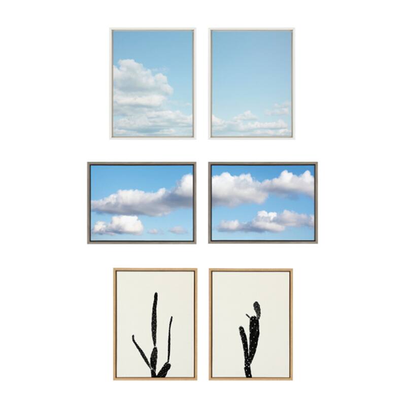 Kate and Laurel Sylvie Cactus Canvas by Stephanie Klatt