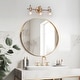 preview thumbnail 2 of 20, Bela Modern Gold 3-Light Bathroom Vanity Light Globe Glass Wall Sconces - L22"x W7"x H9"