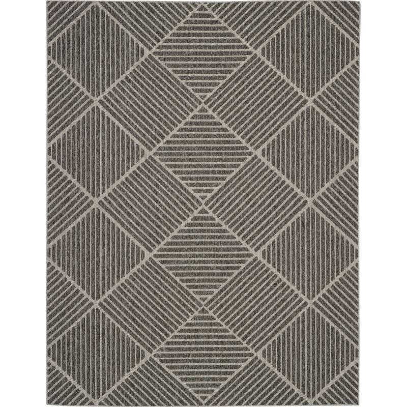 Nourison Palamos Textured Geometric Stripes Indoor/ Outdoor Area Rug