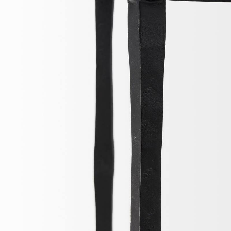 Timothy Ebony Black Iron Side Table