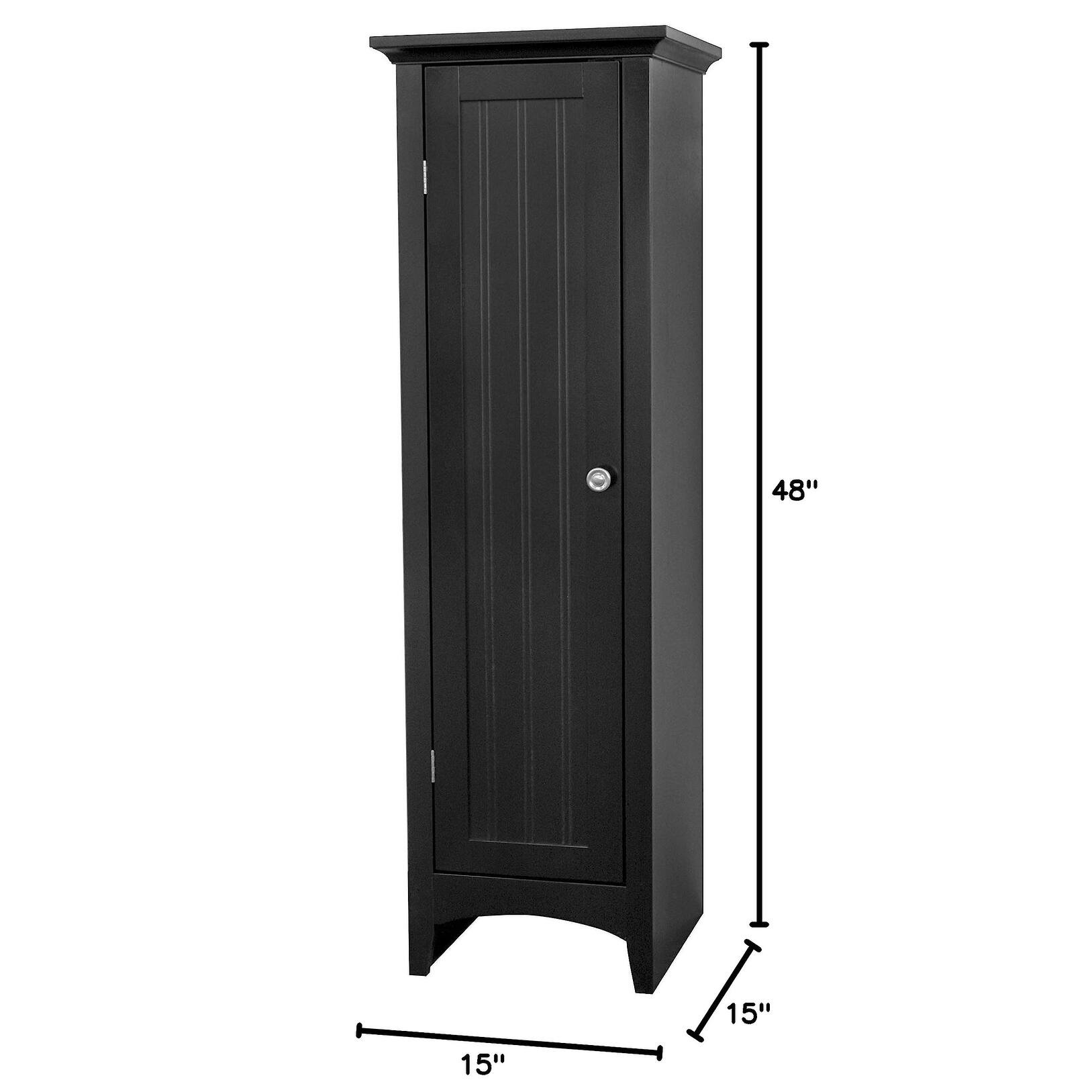 Home and Office One Door Kitchen Black storage pantry 15"D x 15"W x