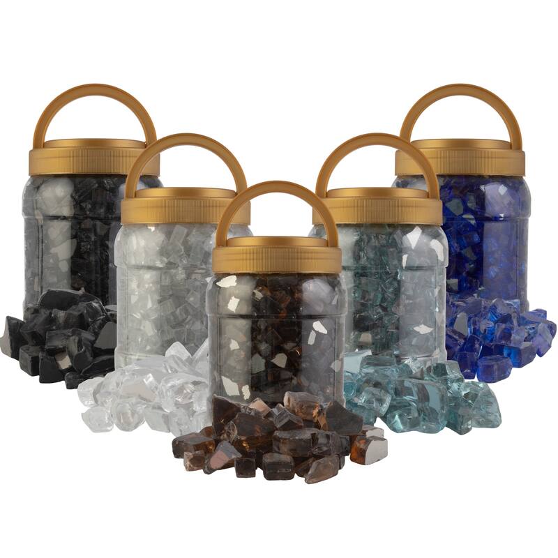Pure Garden 10lbs Fire Pit Glass - Glass Rocks
