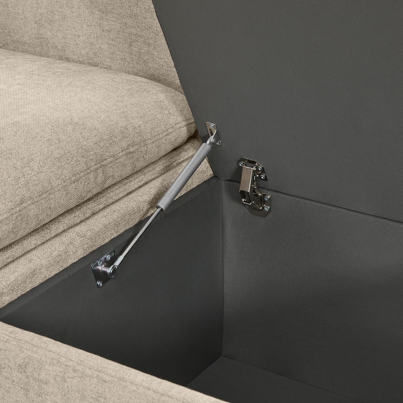 Spruce & Spring Modern 74" L-Shaped Dining Bench with Storage, Corner Breakfast Nook Banquette Bench