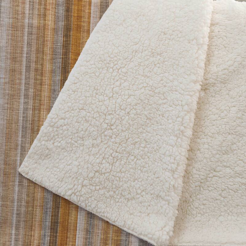 Premium Machine Washable Contemporary Stripe Sherpa Throw Blanket