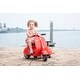 preview thumbnail 13 of 13, Retro Style Kids Electric Motorcycle with Dual Seats LED Lights and Anti Rollover Frame for Outdoor Play and Gifting