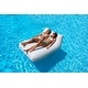 preview thumbnail 2 of 4, Cloud Oxford Fabric Inflatable Swimming Pool XL Chaise Lounger - 73" - Beige