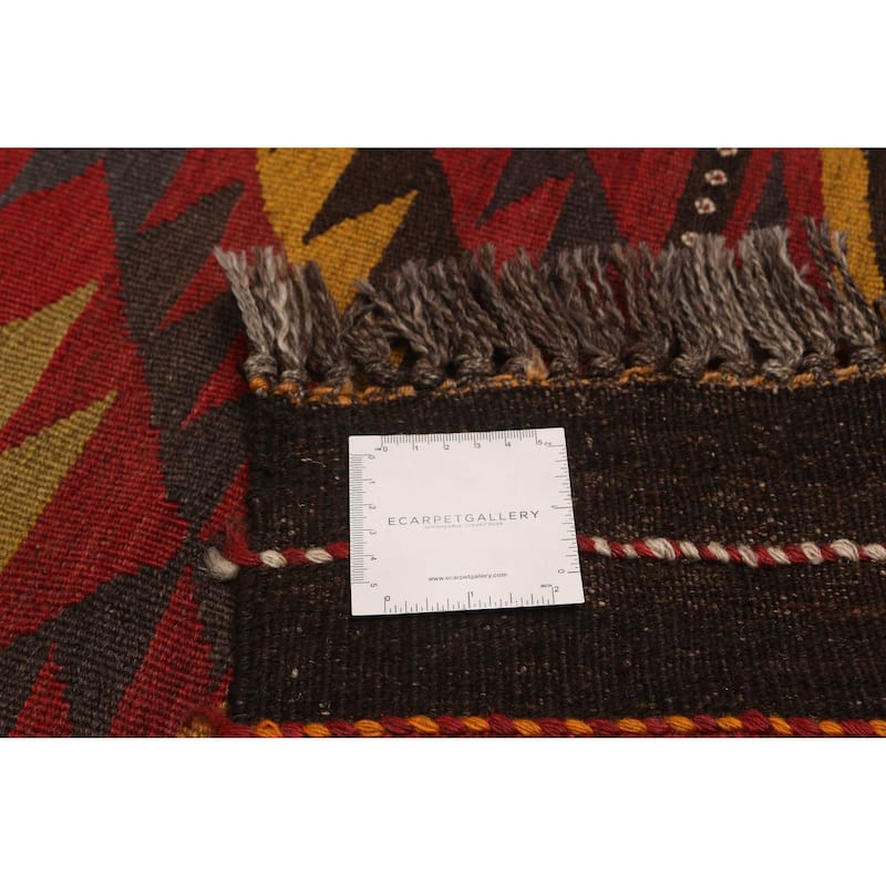 ECARPETGALLERY Flat-Weave Sivas Red Wool Kilim - 6'11 x 12'6