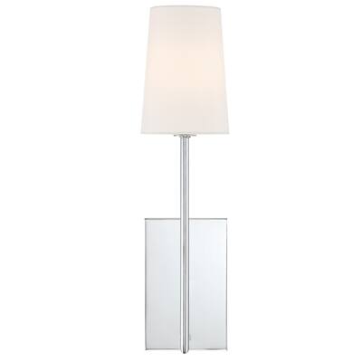 Lena 1 Light Polished Chrome Wall Mount - 4.5'' W x 18'' H x 7'' D