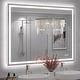 preview thumbnail 55 of 161, Large LED Bathroom mirror Tempered Glass Dimmable Anti-Fog Vanity Mirror 48x36