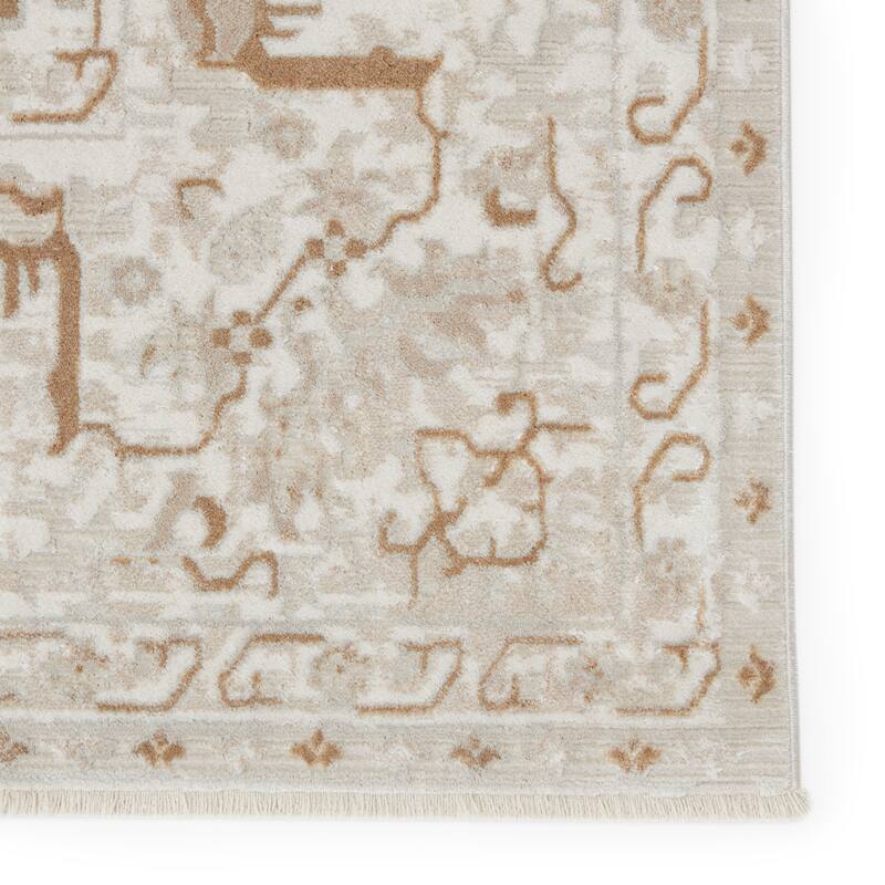 Dhaval Oriental Light Gray/ White Area Rug