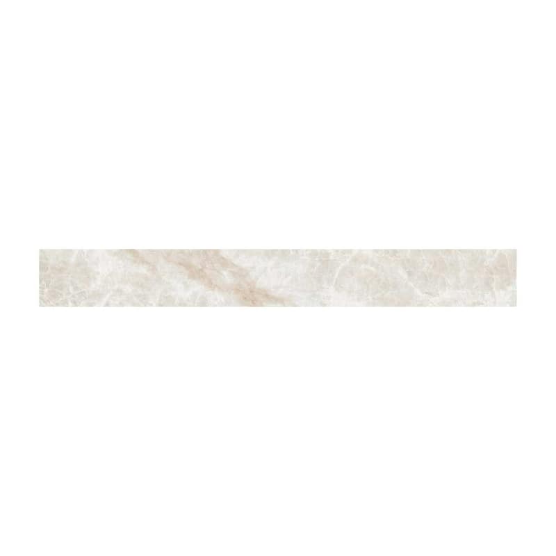 Galleria White 3x24 Semi-Polished Porcelain Bullnose Tile Trim - 3 x 24 - 1-Piece
