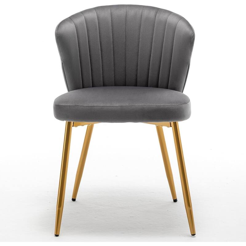 Modern Velvet Accent Chair with Channel-Tufted Design Comfortable and Trendy Armless Seat