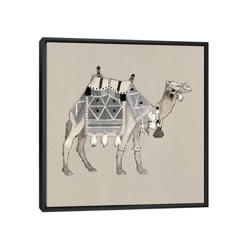 iCanvas "Exotic Camel I" by Tava Studios Framed - Black - 18x18